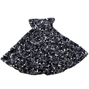 The Limited Event Black and White Floral Strapless Tiered Dress size 2 Lined